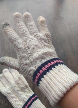 Теплые зимние перчатки для пальчиками для сенсора