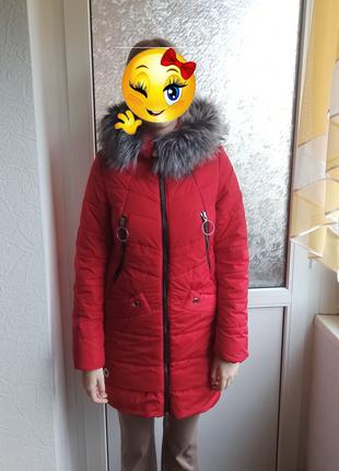 Зимняя курточка на девочку размер S(44-46)