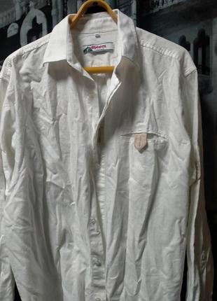 Рубашка льняная мужская под средневековье, alphorn готика бела...