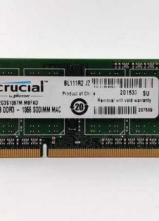 Оперативная память для ноутбука SODIMM Crucial DDR3 2Gb 1066MH...