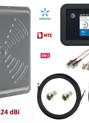 4G Комплект для интернета Модем Netgear AC815s + мощная МИМО а...