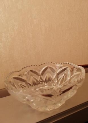 Чешский  хрусталь ваза конфетница
