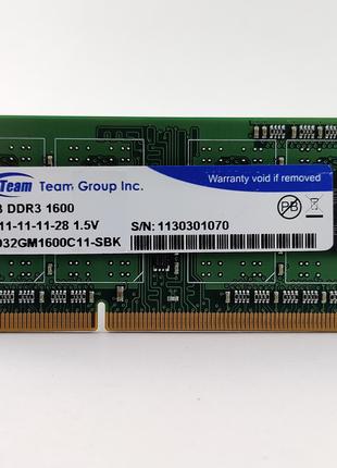 Оперативна пам'ять для ноутбука SODIMM Team DDR3 2Gb 1600MHz P...