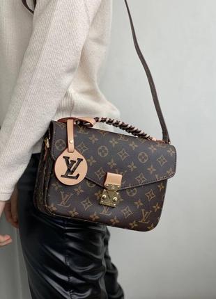 Louis vuitton metis brown на два отделения клатч женский луи в...