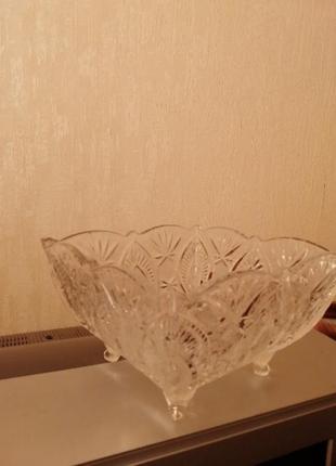 Чешский хрусталь ваза конфетница фруктовница