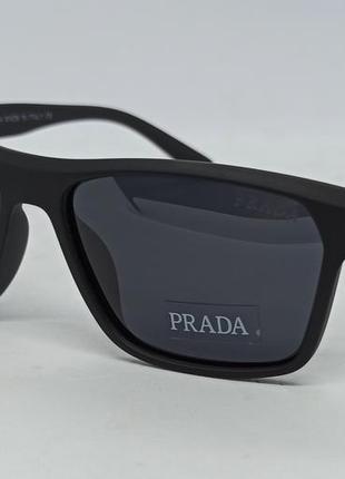 Очки в стиле prada мужские солнцезащитные брендовые в черной м...