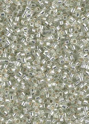 Бісер Miyuki Delica Beads 11/0 блискучий, срібний світлий DB-1...