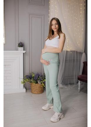 Літні штани кюлоти для вагітних оливкові