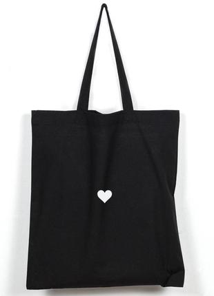 Еко сумка шопер шоппер з сердечком