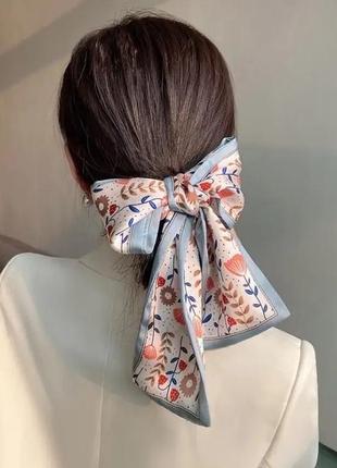 Французский шелковый шарф, повязка на голову для девушек, плет...