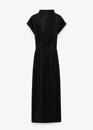 Стильна сукня міді чорна від zara