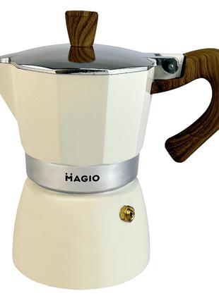 Кофейник гейзерный Magio MG-1007 | Гейзерная кофеварка из нерж...