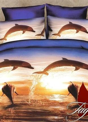 Двуспальный комплект постельного белья, полисатин с 3d эффектом