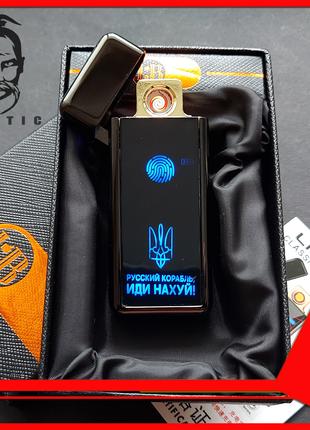 Электронная сенсорная зажигалка с Герб Украины USB зажигалка в...