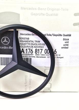Эмблема Багажник Mercedes A1768170016 W176 A series Черный мат...