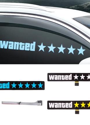 Наклейка на авто с подсветкой "Wanted"