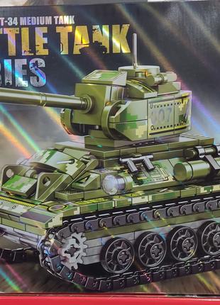 Конструктор XJ-Block Средний танк Т-34 - 1 минифигурка 458 дет...