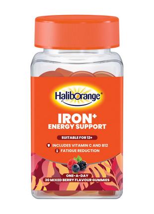 Iron + Energy Support (30 gummies, mixed berry)