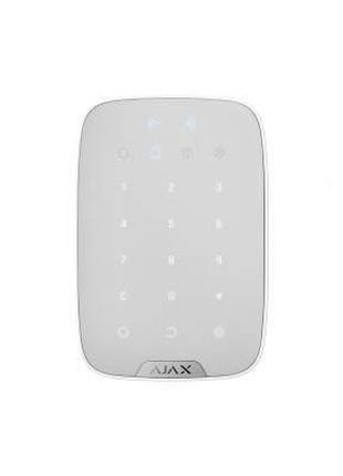 Бездротова сенсорна клавіатура Ajax KeyPad Plus біла