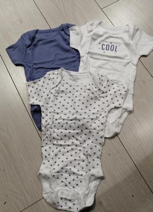 Набор бодиков для малышей 0-3 месяцев, 62 см., бренда primark,...