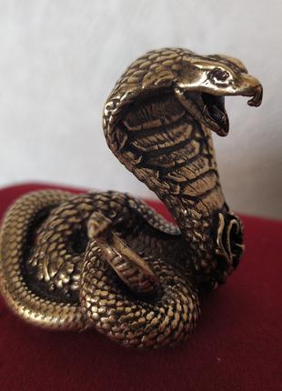 Фігурка статуетка колекційна латунь кобра