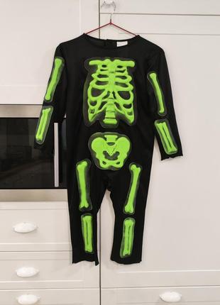 Косынюм скелет карнавальный на хеллоуин