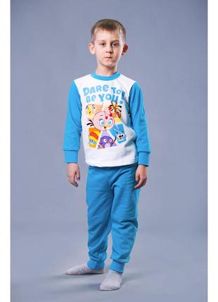 Детская пижама с начесом birds на мальчика р.80, 71202