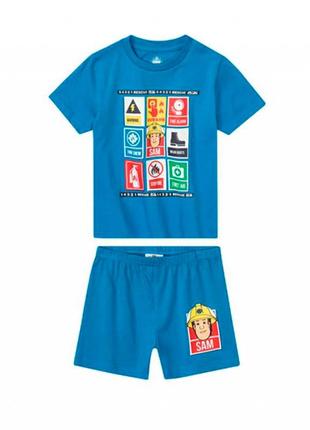 Детская летняя трикотажная пижама fireman sam для мальчика 37116