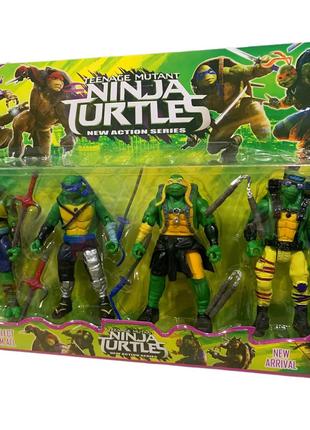 Набір Черепашки Ніндзя 4 Фігурки 16 см Ninja Turtles
