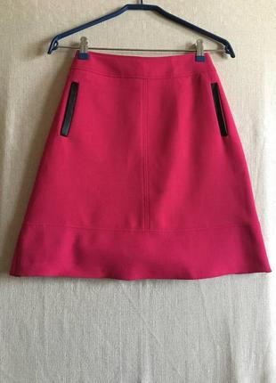 Розовая мини юбочка с карманами демисезон