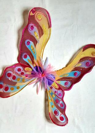 Крылья бабочки разноцветные карнавальные