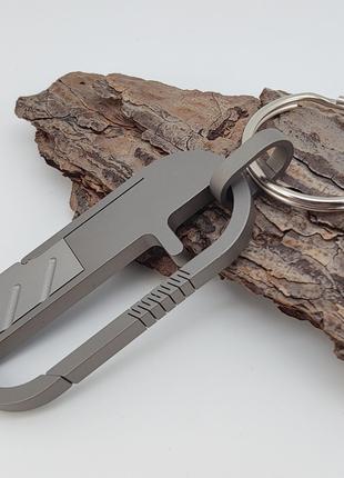 Брелок-карабин с ножом из титанового сплава (для брелка/ключей...