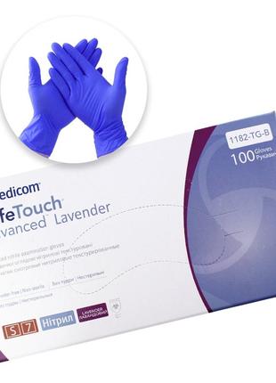 Нитриловые перчатки Medicom SafeTouch Advanced Lavender, плотн...