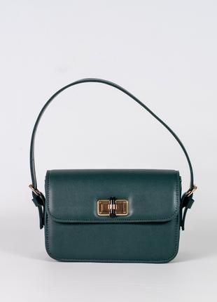Жіноча сумка зелена сумка з ручкою зелений клатч кросбоді