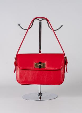 Женская сумка красная сумка с ручкой красный клатч кроссбоди