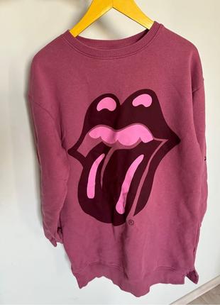 Zara Rolling Stones худі світшот теплий лот# 211