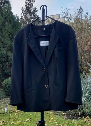 Marcona / стильный черный пиджак с шерстью design exclusiv 50-...