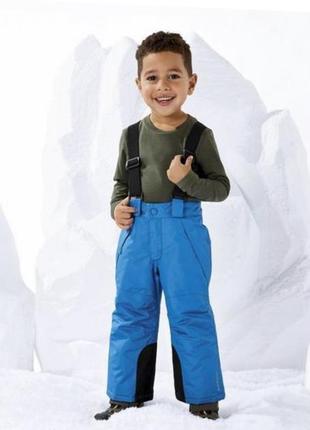 Зимние мембранный полукомбинезон брюки мальчик голубые 86-92см