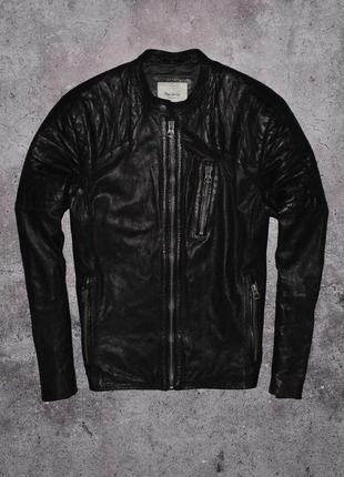 Pepe jeans tosh leather jacket (мужская кожаная куртка бомбер ...