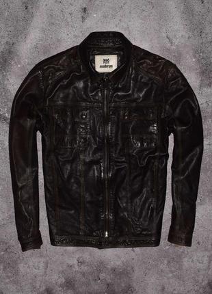 Mabrun leather jacket (мужская кожаная куртка наппа мабрун ита...