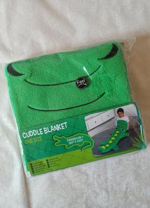 Плед - одеяло спальник для детей крокодил, 122 см х 43 см 7869