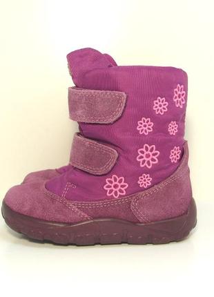 Детские розовые замшевые ботинки сапоги elefanten р. 23