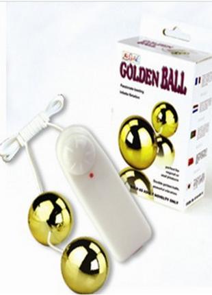 Вагинальные шарики Golden Balls с вибрацией от Baile