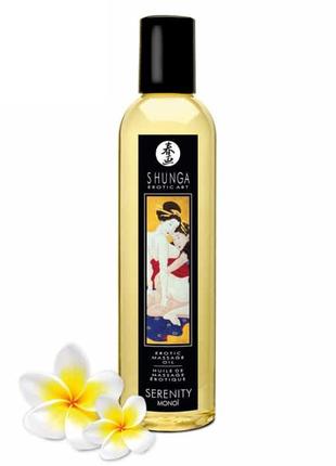 Масажне масло Shunga Erotic Massage Oil з ароматом моноі 250мл