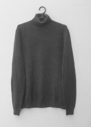 Базовый серый мягенький шерстяной свитер с горлом asos