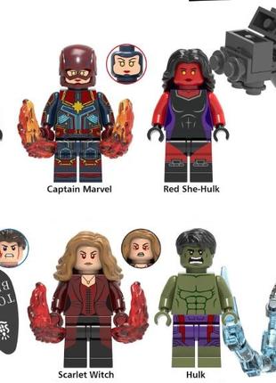 Набор мини фигурок человечки Мстители 8 шт, супергерои Marvel, DC