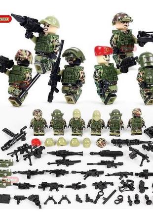 Фигурки человечки военные спецназ Альфа солдатики с оружием 6 шт