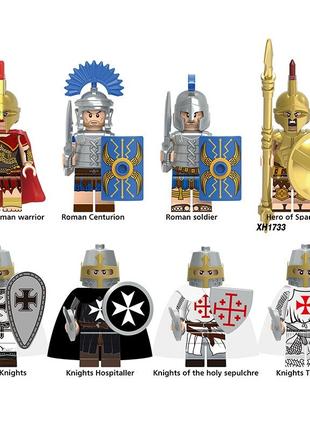 Фигурки человечки римляне спартанцы греки воины рыцари крестон...
