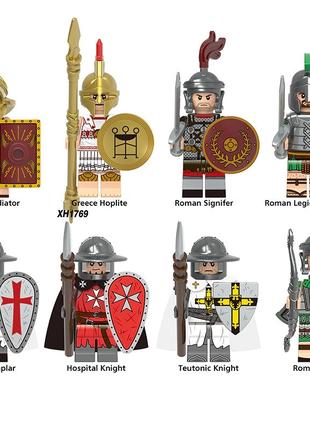 Фигурки человечки римляне спартанцы греки воины античности рыцари