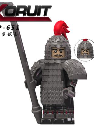 Фигурка средневековый рыцарь китайский воин с пикой